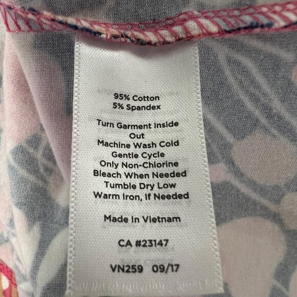 Talbots Floral Shift Dress Ruffle Neck 3/4 Sleeve Multicolor Size SP - Picture 8 of 8